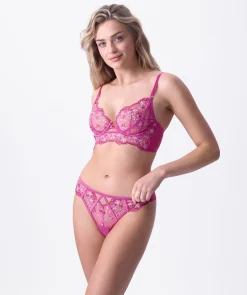 Enchanted Afternoon Delight High Leg Brazilian Knicker - Hot Pink