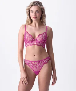 Enchanted Afternoon Delight High Leg Brazilian Knicker - Hot Pink