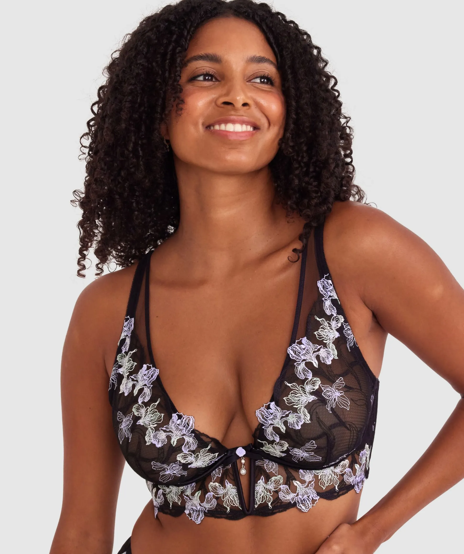 Enchanted All For You Longline - Black/ Light-Green