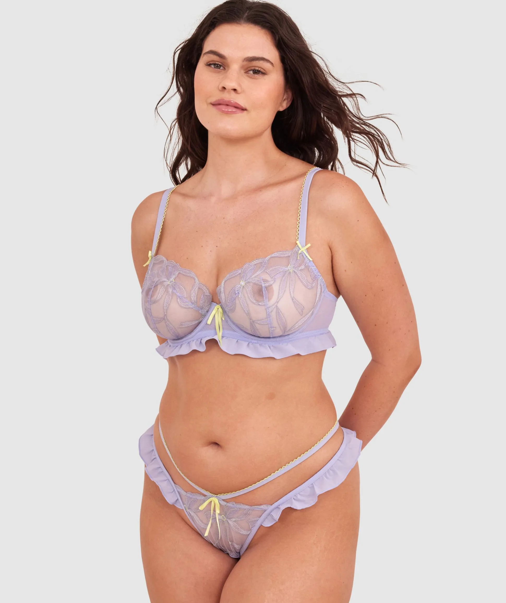 Enchanted Be My Bow High Leg String - Lavender