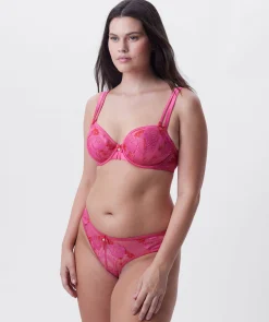 Enchanted Botanika High Leg Brazilian Knicker - Hot Pink