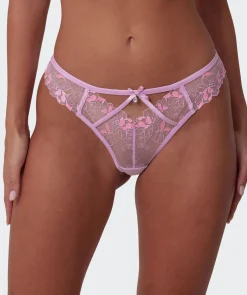 Enchanted Cherry Blossom Avenue Brazilian Knicker -Lilac / Pink