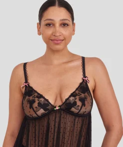 Enchanted Desdemona Babydoll - Black