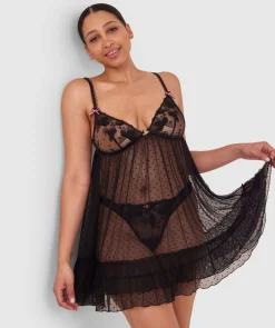 Enchanted Desdemona Babydoll - Black