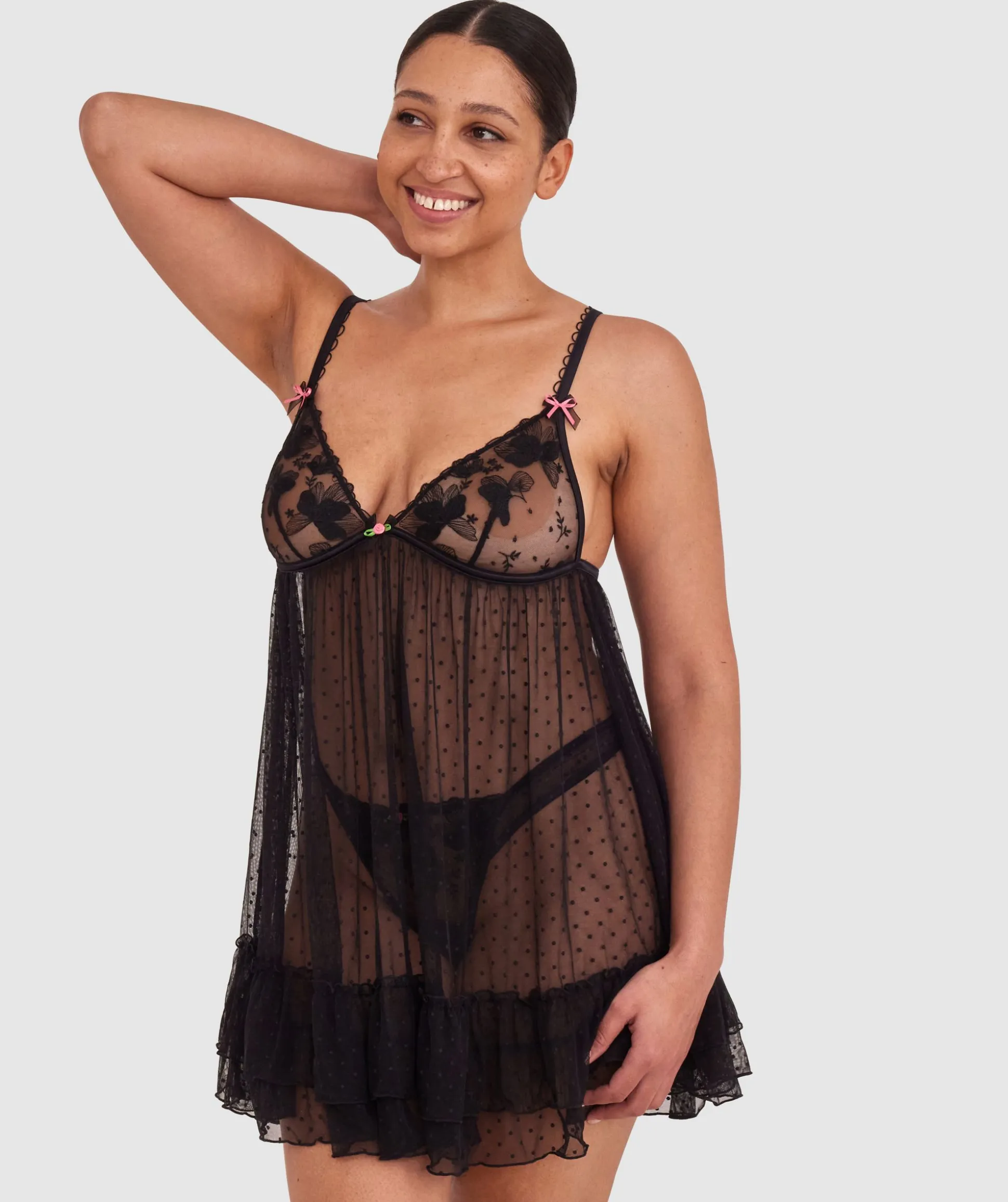 Enchanted Desdemona Babydoll - Black