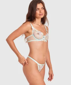 Enchanted Featherington High Leg String - Mint Green/Multicolour