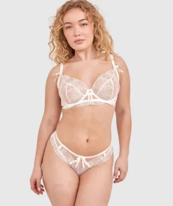 Enchanted Fonda High Leg Brazilian Knicker - Ivory