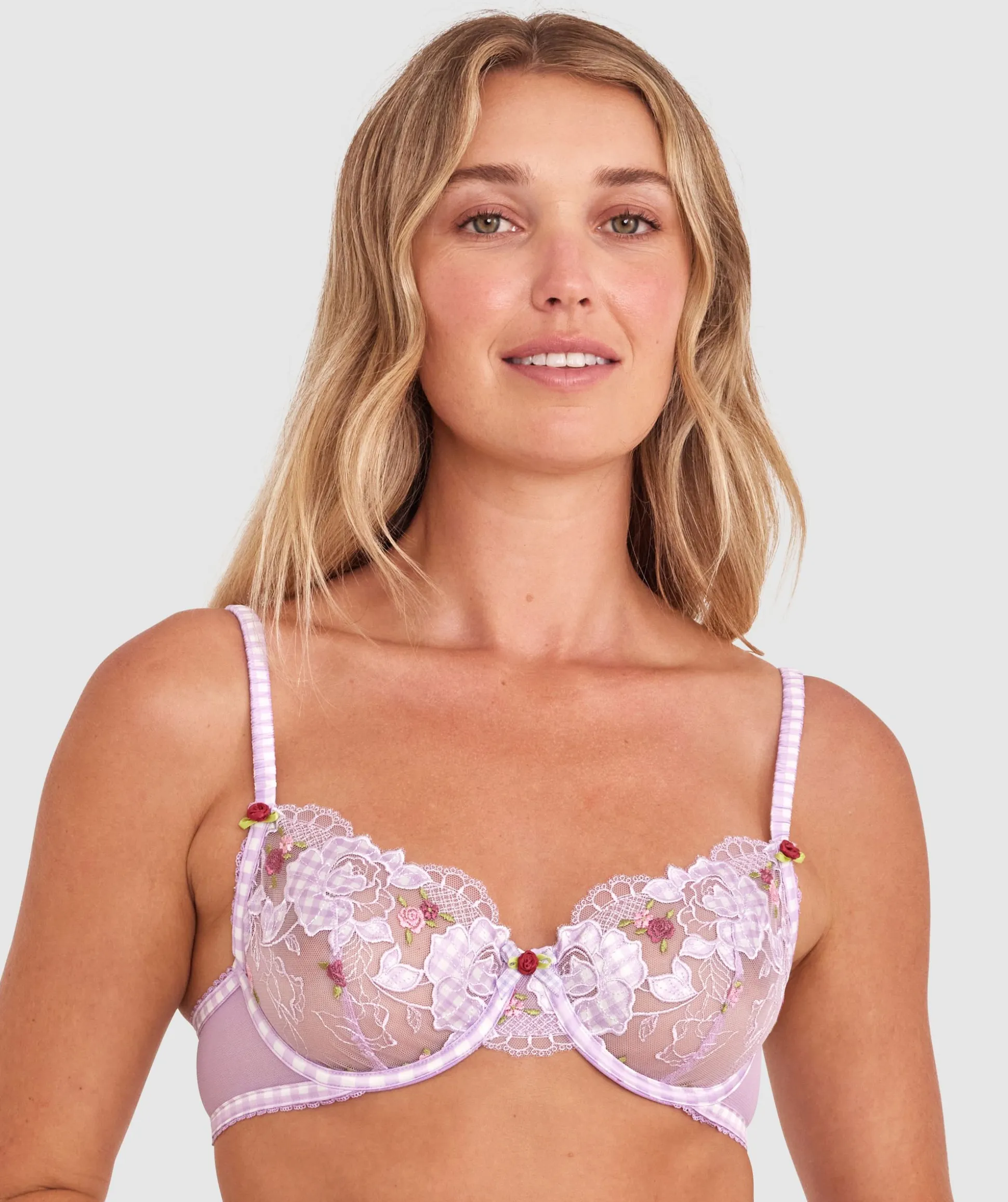 Enchanted Frolic In The Fields Bra - Light Purple/Multicolour