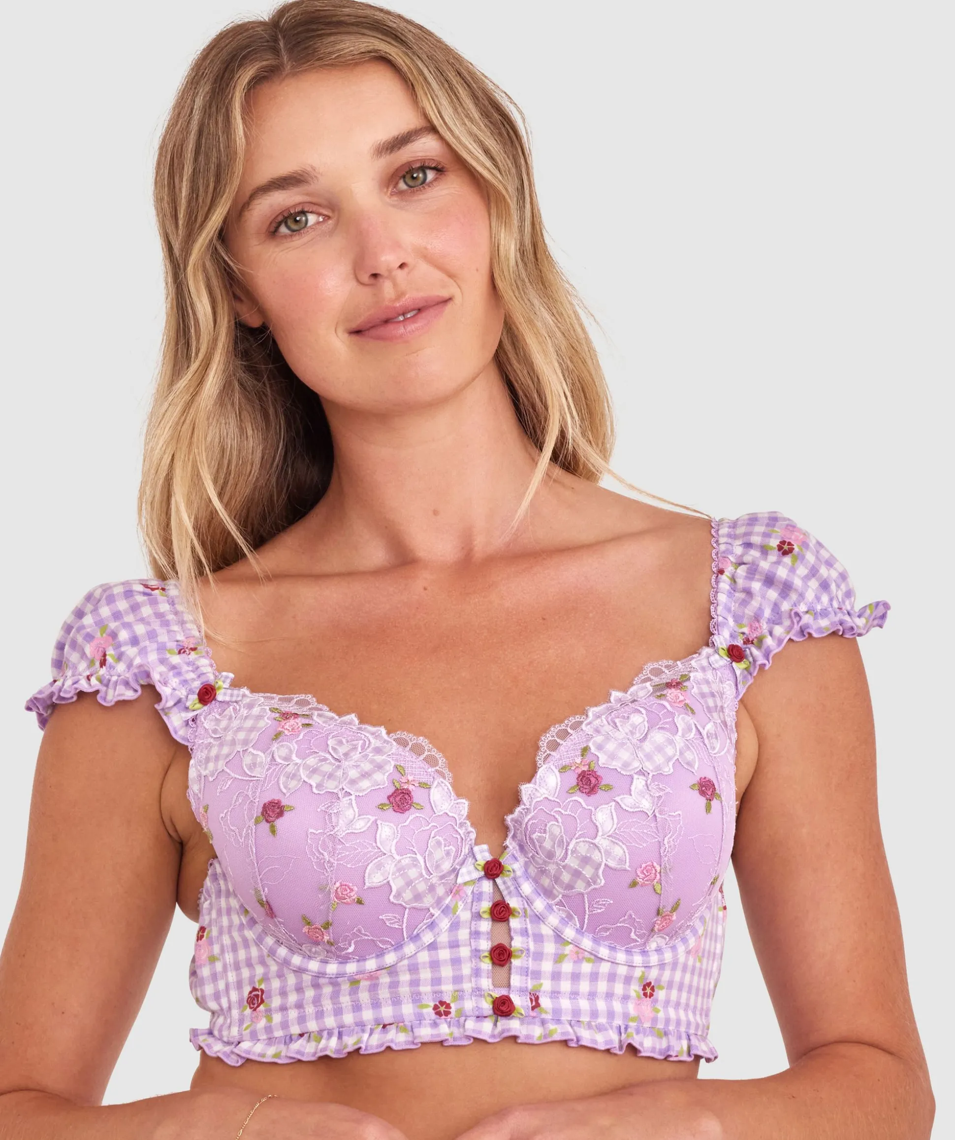 Enchanted Frolic In The Fields Longline Bliss - Light Purple/Multicolour