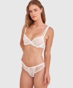 Enchanted Heartthrob High Leg Brazilian Knicker - Ivory