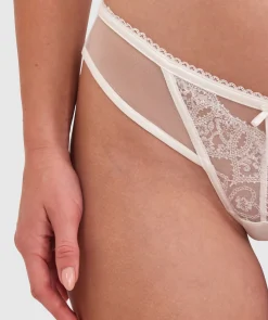 Enchanted Heartthrob High Leg Brazilian Knicker - Ivory