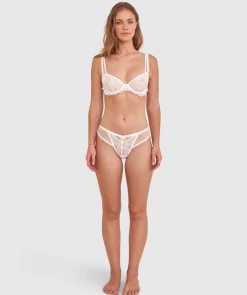 Enchanted Heartthrob High Leg Brazilian Knicker - Ivory