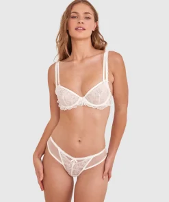 Enchanted Heartthrob High Leg Brazilian Knicker - Ivory