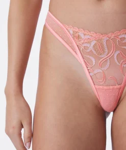Enchanted Luna Drift High Leg String - Light Coral