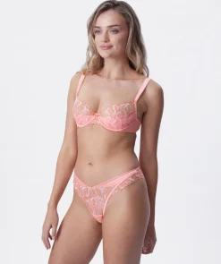 Enchanted Luna Drift High Leg Brazilian Knicker - Light Coral