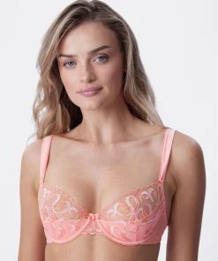 Enchanted Luna Drift Push Up 1/4 Cup Eclipse Bra - Light Coral