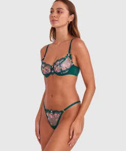 Enchanted Margaux Bra - Dark Green/ Multicolour