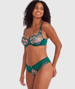 Enchanted Margaux High Leg Brazilian Knicker - Dark Green