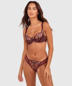 Enchanted Morena High Leg Brazilian Knicker - Berry
