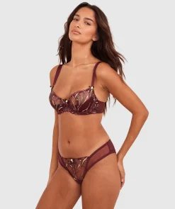 Enchanted Morena High Leg Brazilian Knicker - Berry