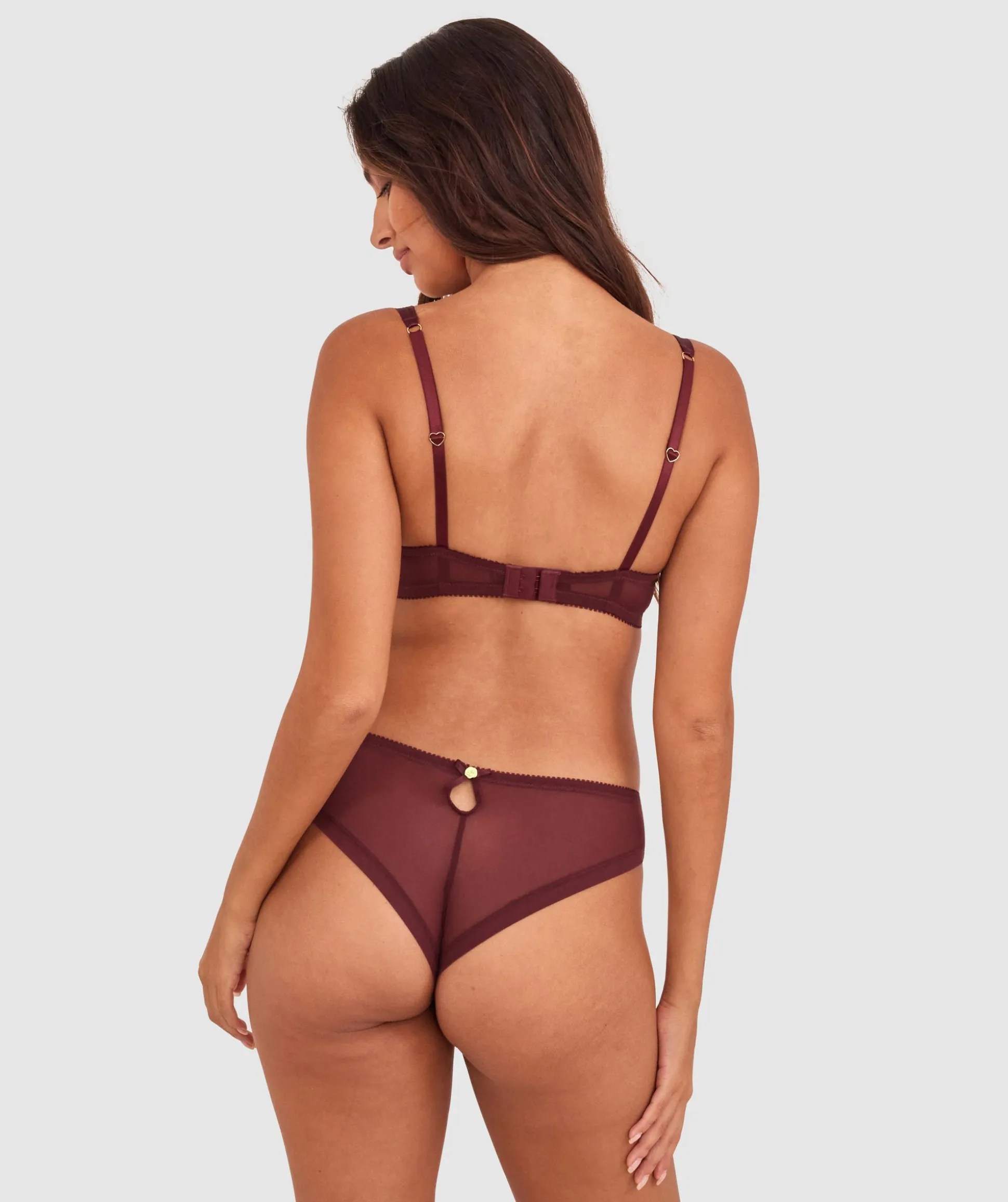 Enchanted Morena High Leg Brazilian Knicker - Berry