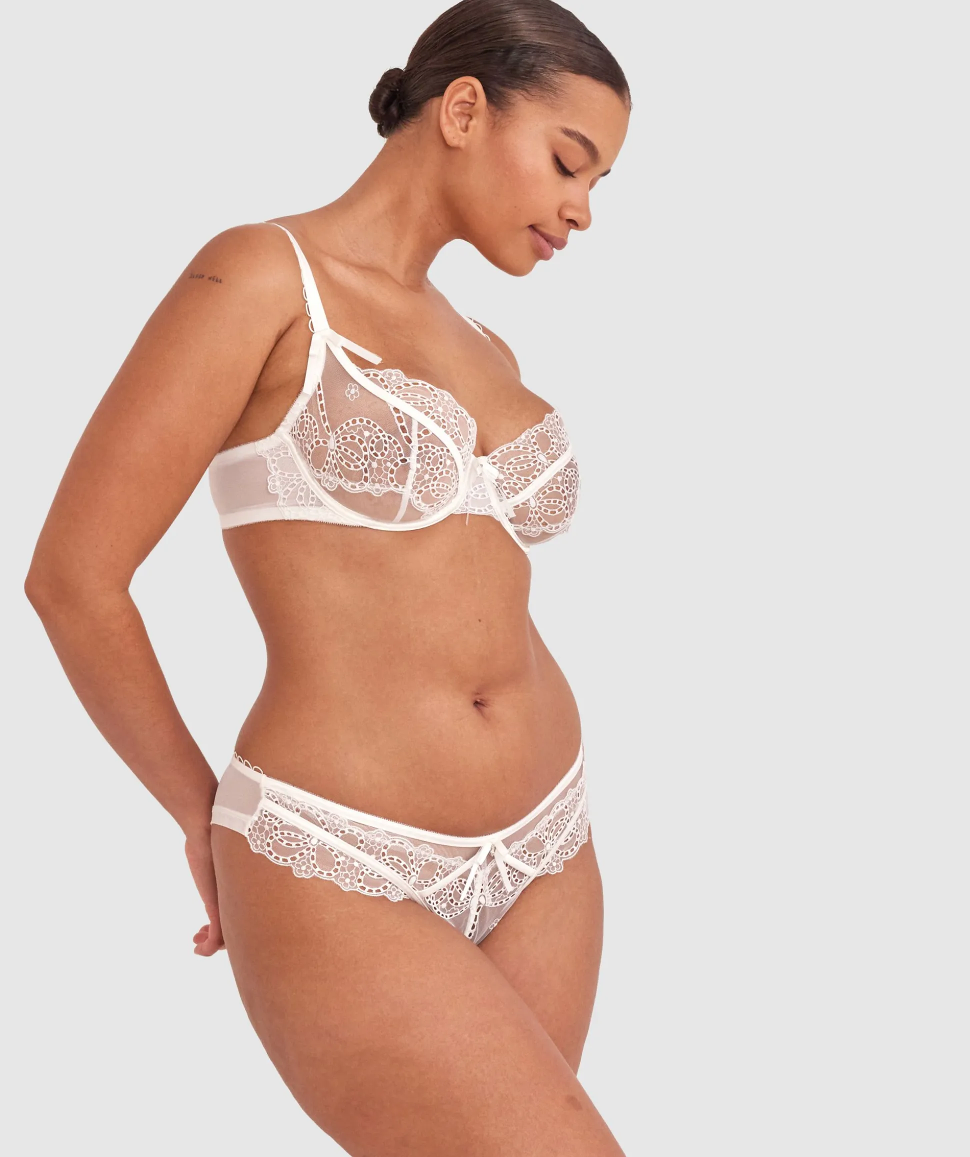 Enchanted Ode To Love High Leg Brazilian Knicker - Ivory