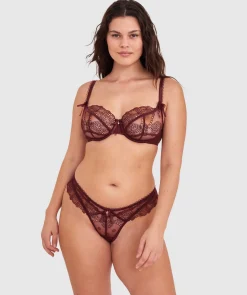 Enchanted Ode To Love High Leg Brazilian Knicker-Berry