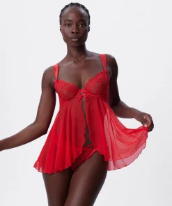 Enchanted Racing Hearts Babydoll - Red