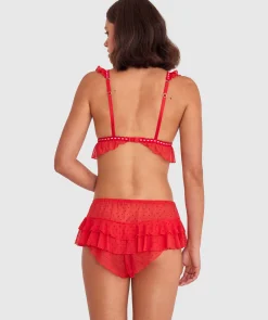 Enchanted She's So Lucky Bralette - Red/Multicolour