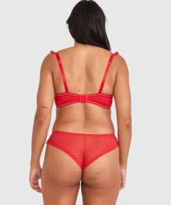 Enchanted She's So Lucky Bra - Red/Multicolour