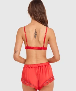 Enchanted Summertime Serenade Bralette-Light Red / Multi