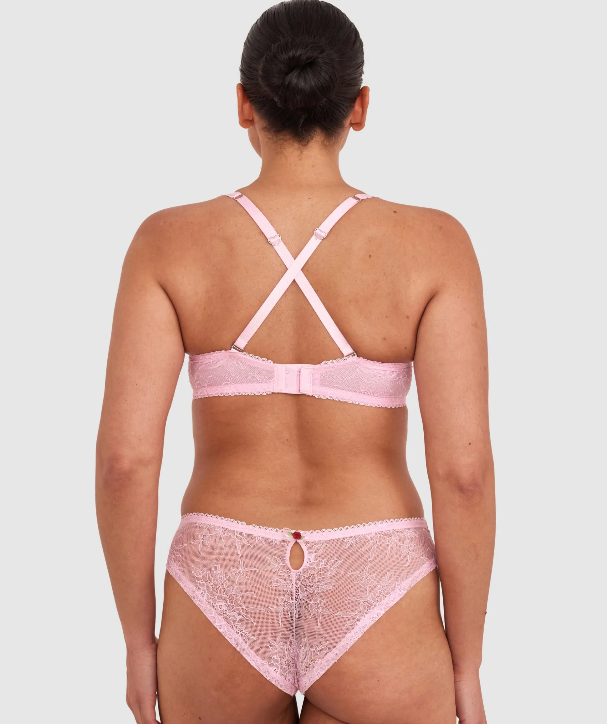 Enchanted Willow High Leg Brazilian Knicker - Pink