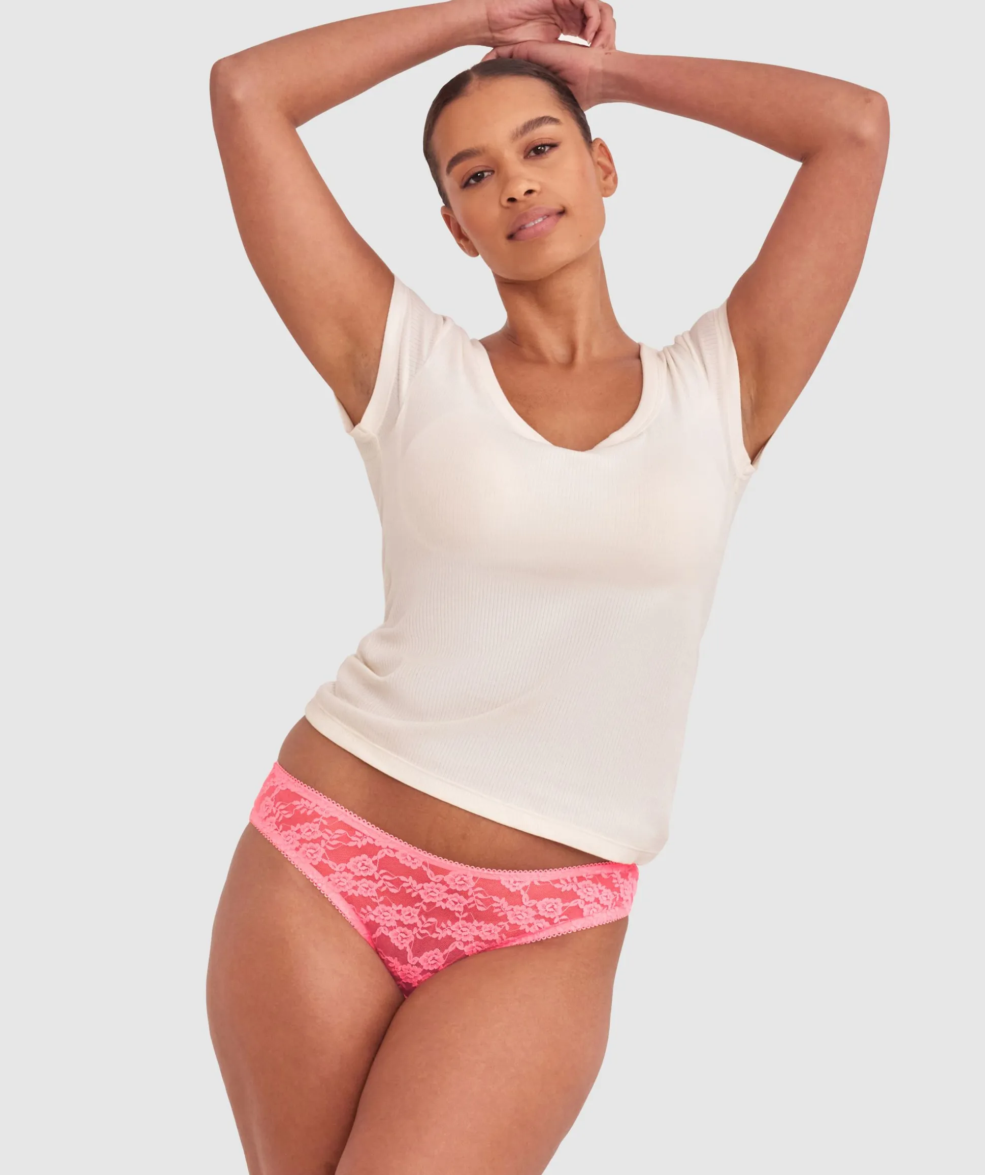 Evelyn Hi Leg Bikini - Pink