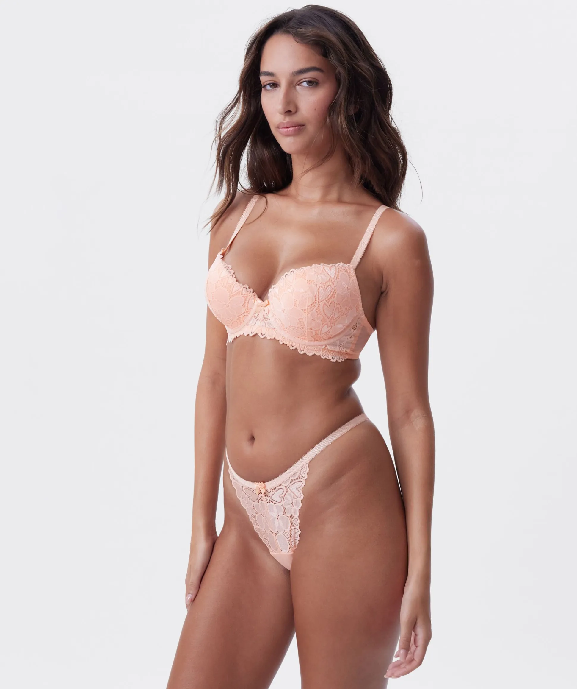 Frankie Push Up Bra - Light Coral
