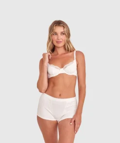 Freya Mid Rise Shortie - Ivory