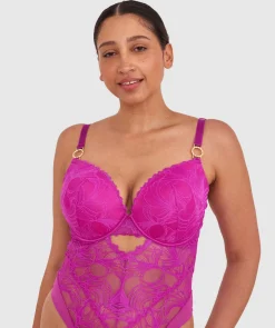 Gia Push Up Bodysuit - Purple