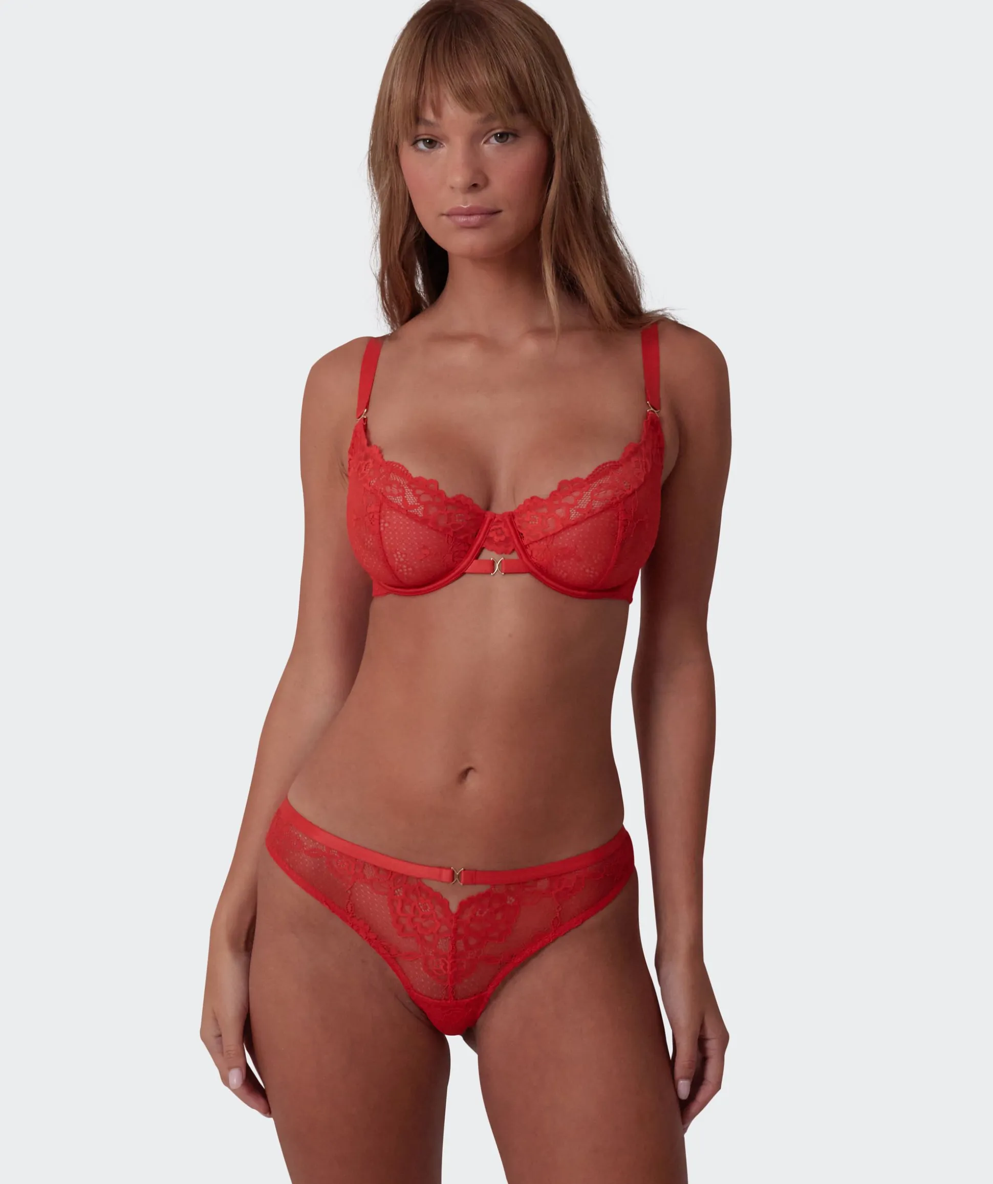 Imogen Full Cup Bra - Light Red