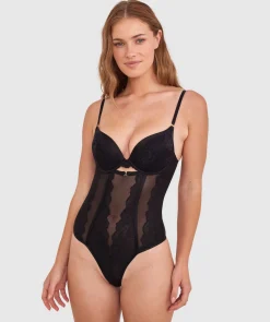 Imogen Push Up Bodysuit - Black