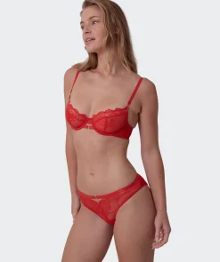 Imogen Unlined Bra - Light Red