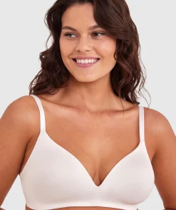 Inner Essence Contour Plunge Wirefree Bra - Ivory