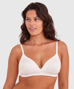 Inner Essence Contour Plunge Wirefree Bra - Ivory