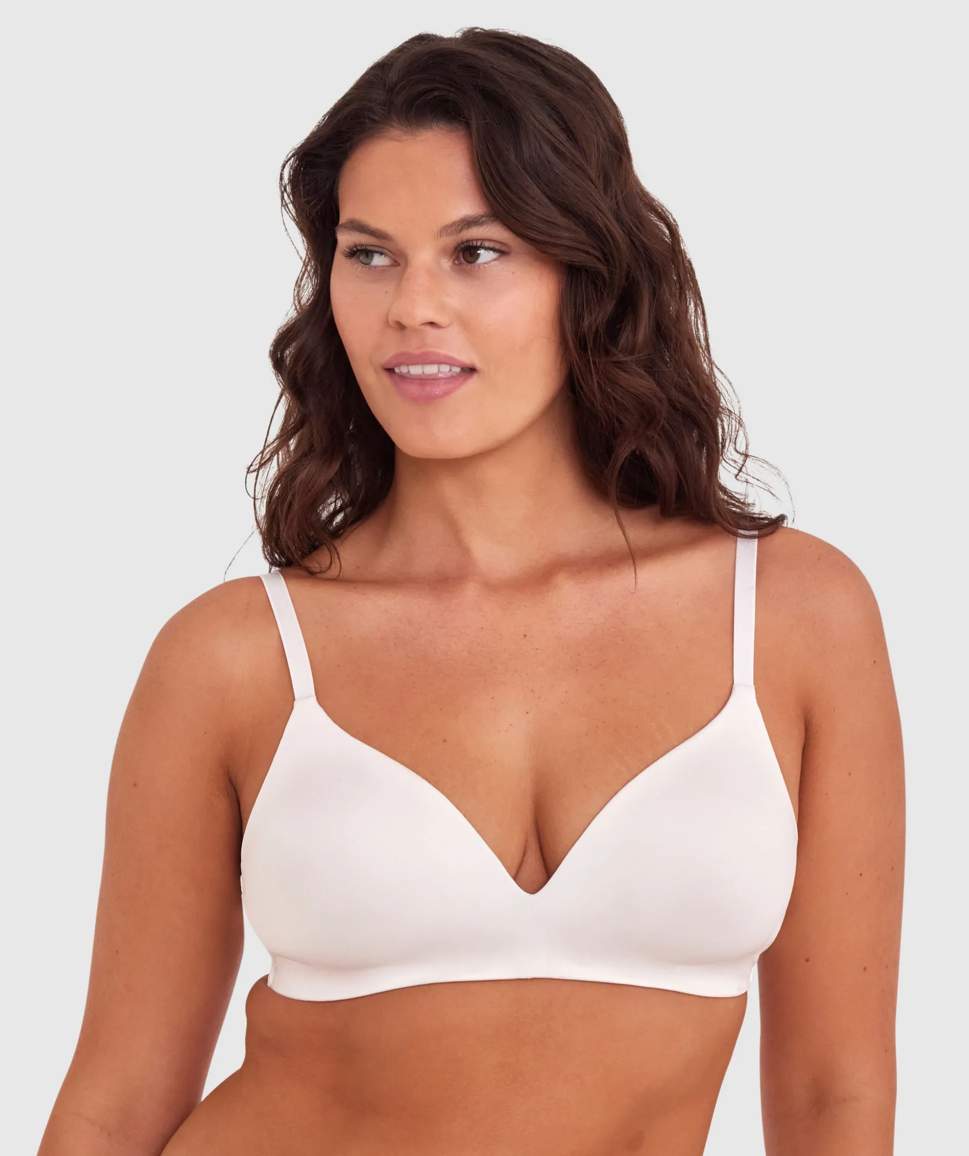 Inner Essence Contour Plunge Wirefree Bra - Ivory