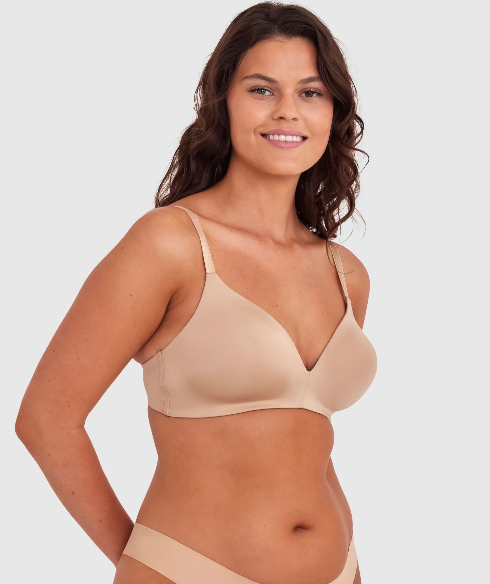 Inner Essence Contour Plunge Wirefree Bra - Nude 2