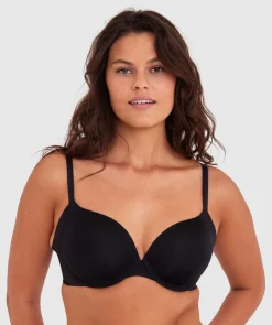 Inner Essence Full Cup Plunge Bra - Black