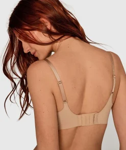 Inner Essence Full Cup Plunge Bra - Nude 2