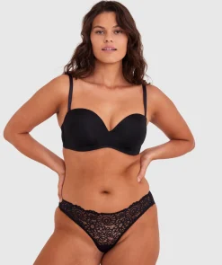Inner Essence Full Cup Strapless Bra - Black