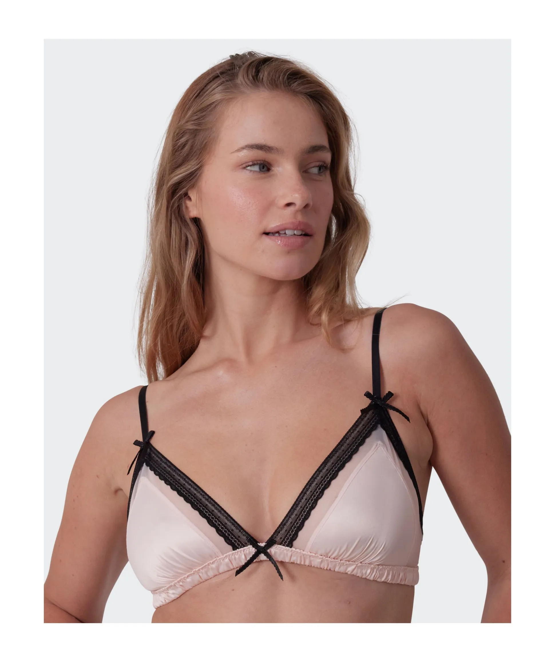 Jadey Bralette - Oatmeal Black