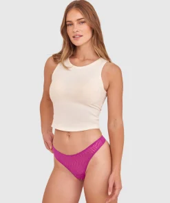 Kitty High Leg G String-Purple