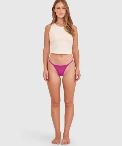 Kitty High Leg String-Purple
