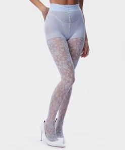 Lace Tights - Light Blue